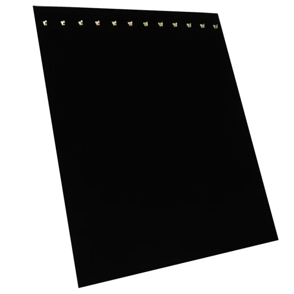 Présentoir à bijoux en velours noir à 12 crochets, 38 cm de haut
