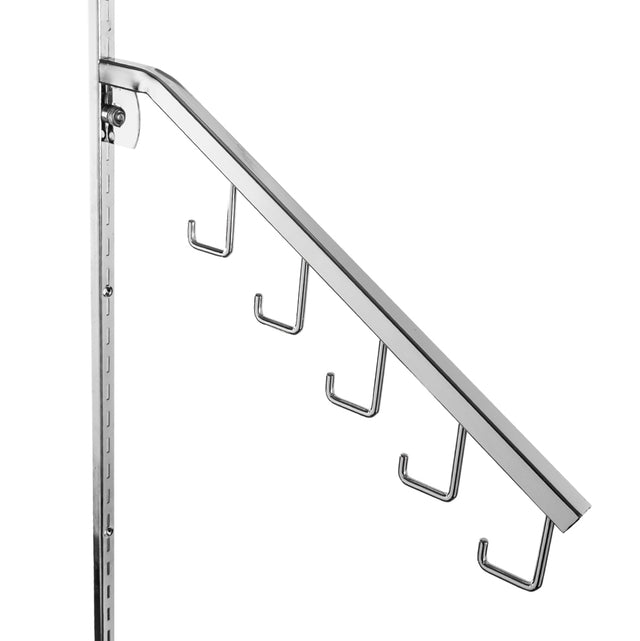 18" C-Waterfall w/ 5 hooks, 3/4" Square Tubing