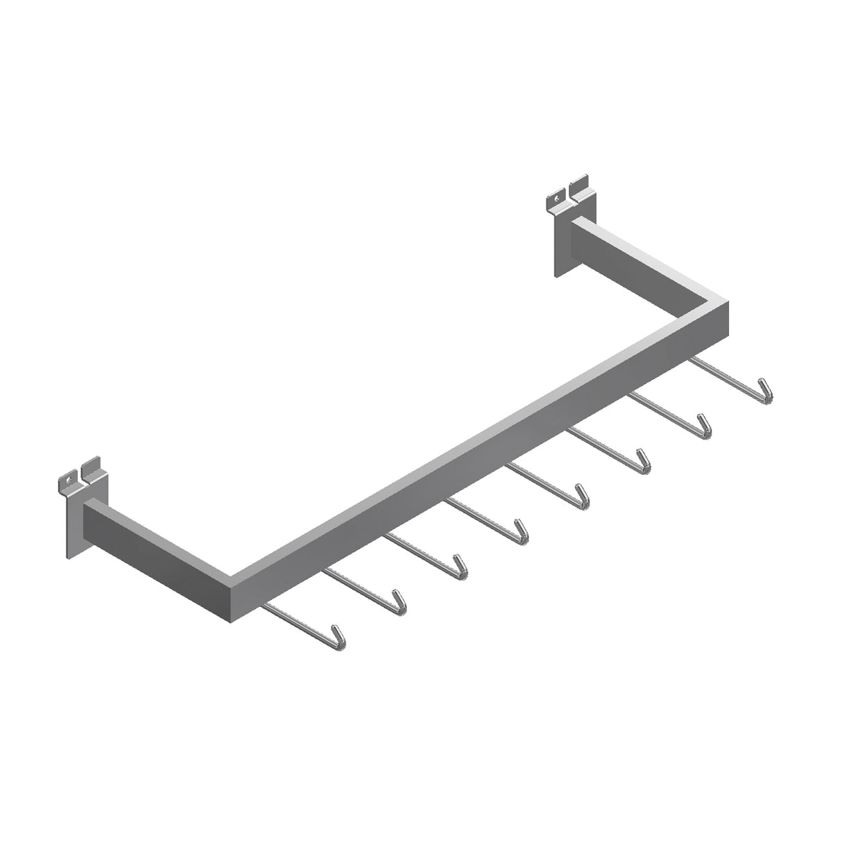 CHROME BELT/TIE BAR FOR SLATWALL