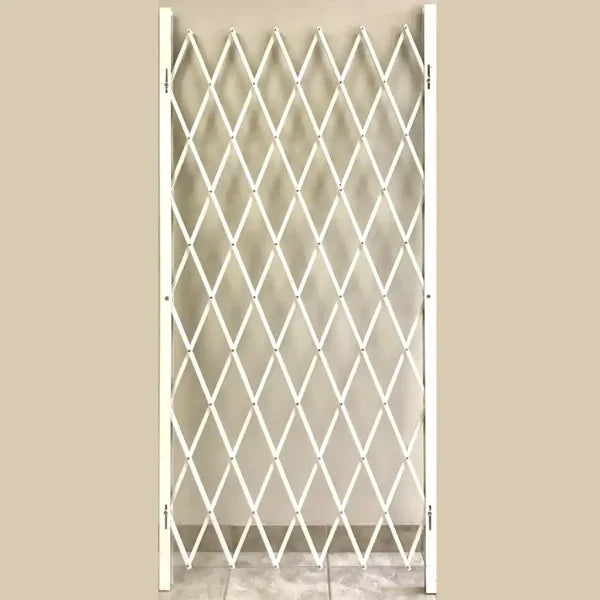 45"H Folding Security Gate - White