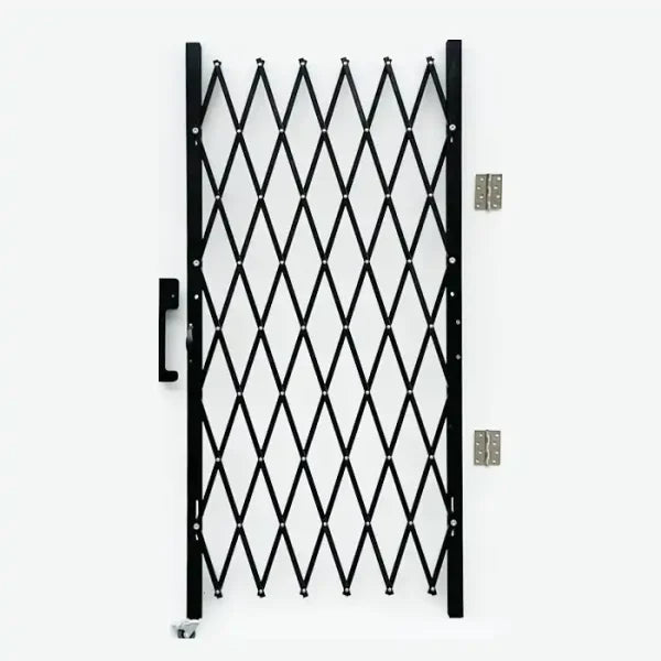 67"H Folding Security Gate - Black, 48" W