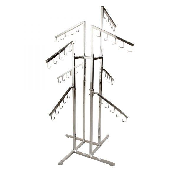 SDK16 / 4 Way Handbag Rack w/ 4 Slant and 4 Twist-on Arms
