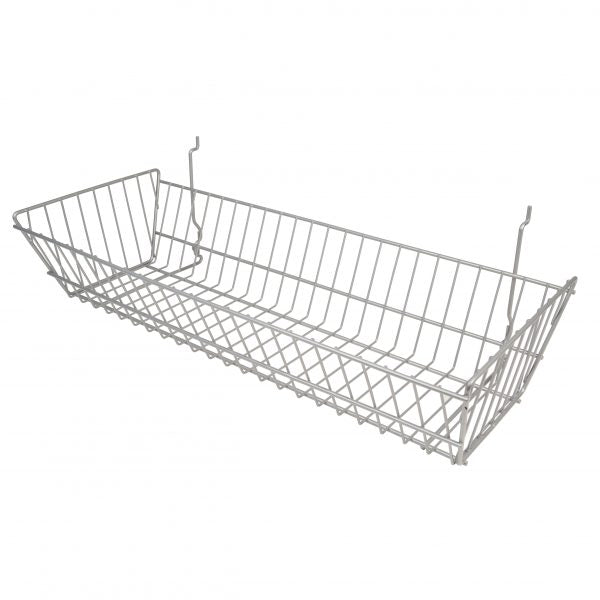 BSK2/ Double Sloping Slatwall/Gridwall Wire Baskets