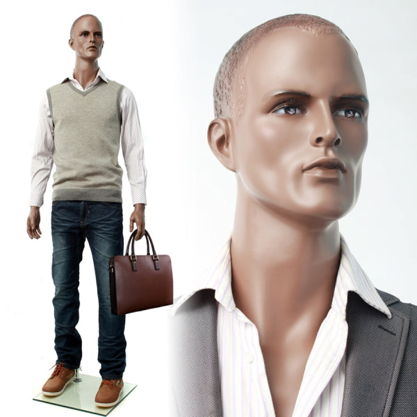 SDMZ-ZEKE1/ Chocolate Muscular Male Mannequin