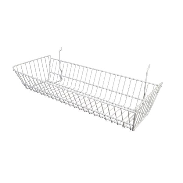 BSK2/ Double Sloping Slatwall/Gridwall Wire Baskets