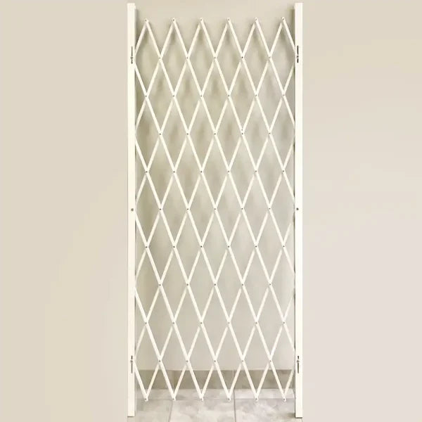 98"H Folding Security Gate - White