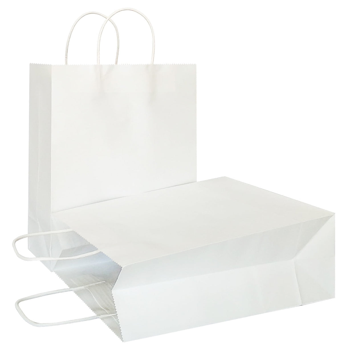 Recycled Kraft Paper Bags Twisted Paper Handles White