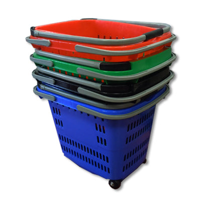 Extra Large Shopping Basket with 4 Wheels and Handle