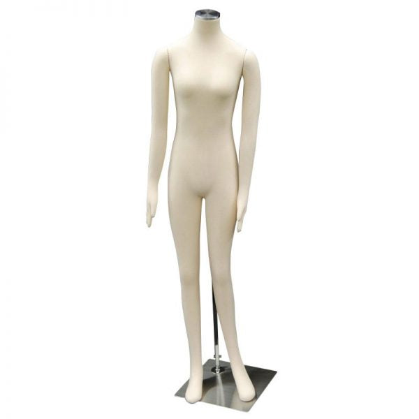 SDJF-F01SOFTX / Female Full Body White Jersey Covered Body Form