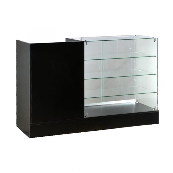 SDG14R12 – Frameless Glass Display Case w/Cash Register Stand