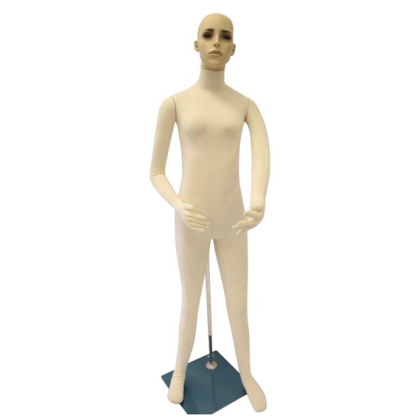 SDJF-F01SOFTX+JF-EVENLY / Female Full Body White Jersey Covered Body Form