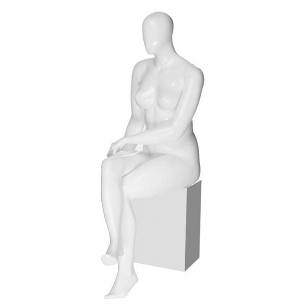 SDJanet/5 – Female Legs Crossed Sitting Mannequin-Plus-Size