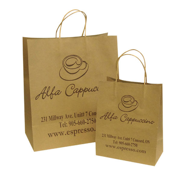 Recycled Kraft Paper Bags With Handles Natural