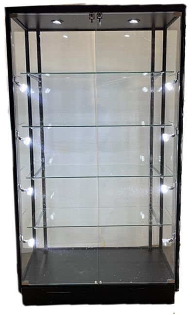 SDSC-TW470BK / Tower Rectangular Display Showcase
