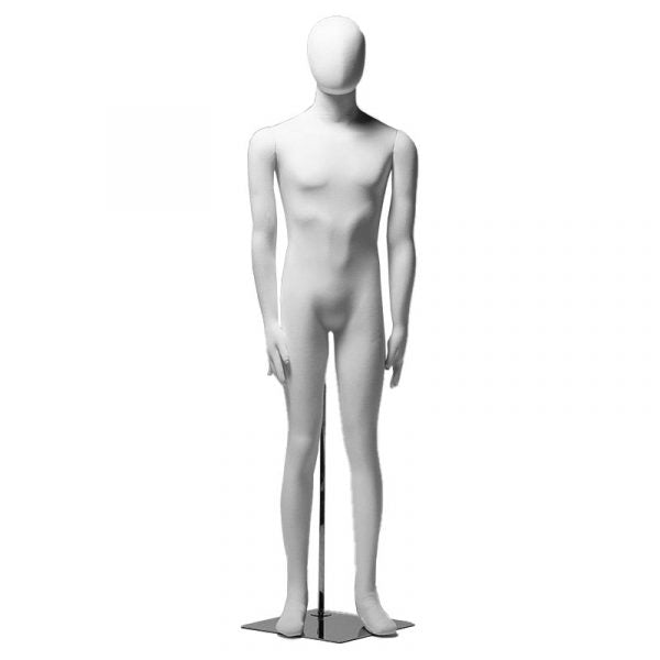 SDFLX-M / Soft Flexible Male Mannequin with Metal Base - White
