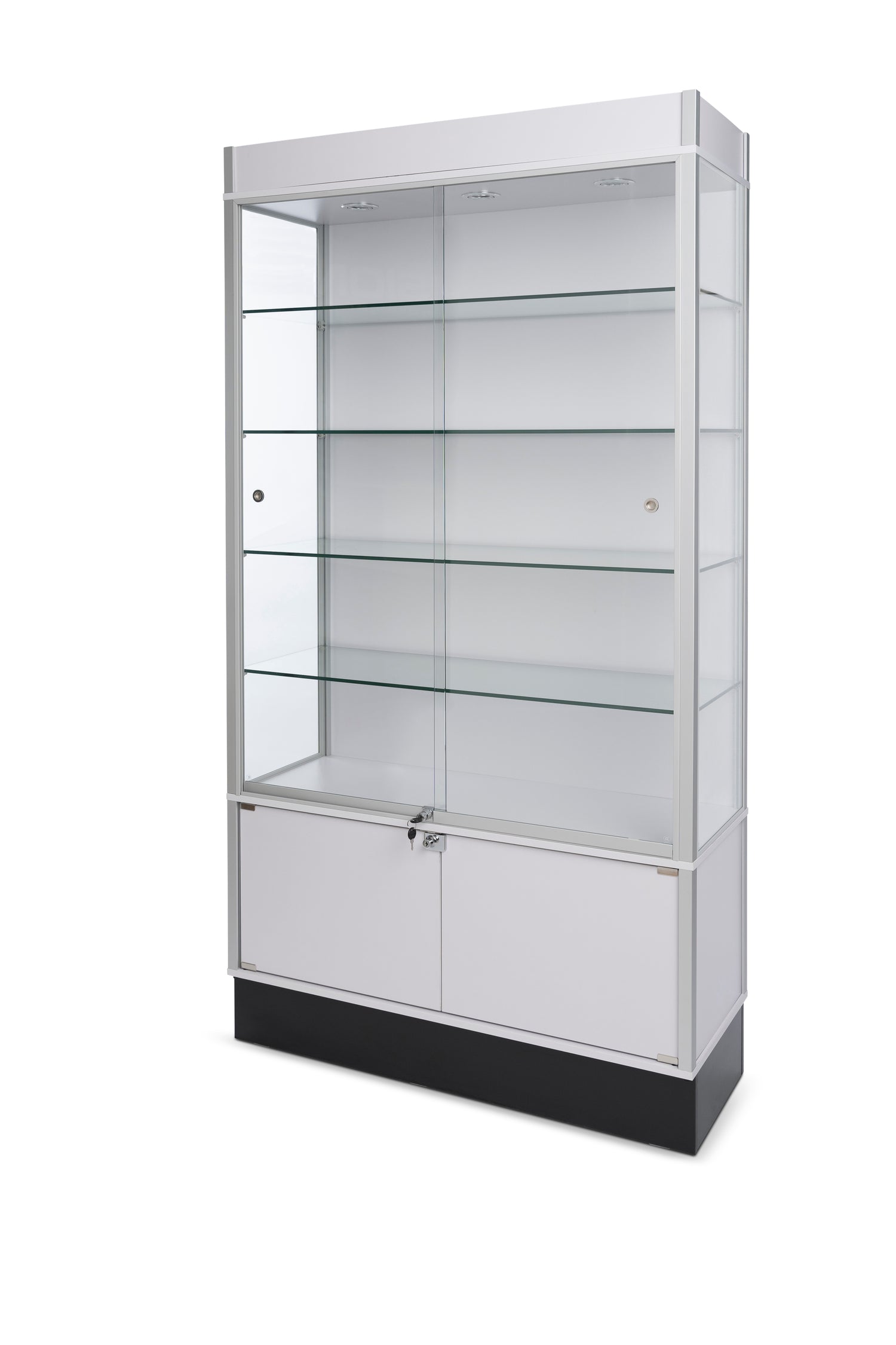 42" Tower Display Case. White