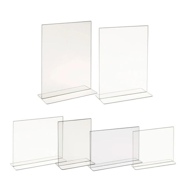 Acrylic Bottom Load Sign Holders for Counter Tops