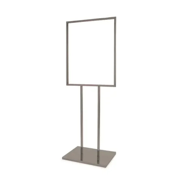 SDBH29 / 22" X 28" Bulletin Sign Holder w/ Extra-Heavy Raised Base- Chrome