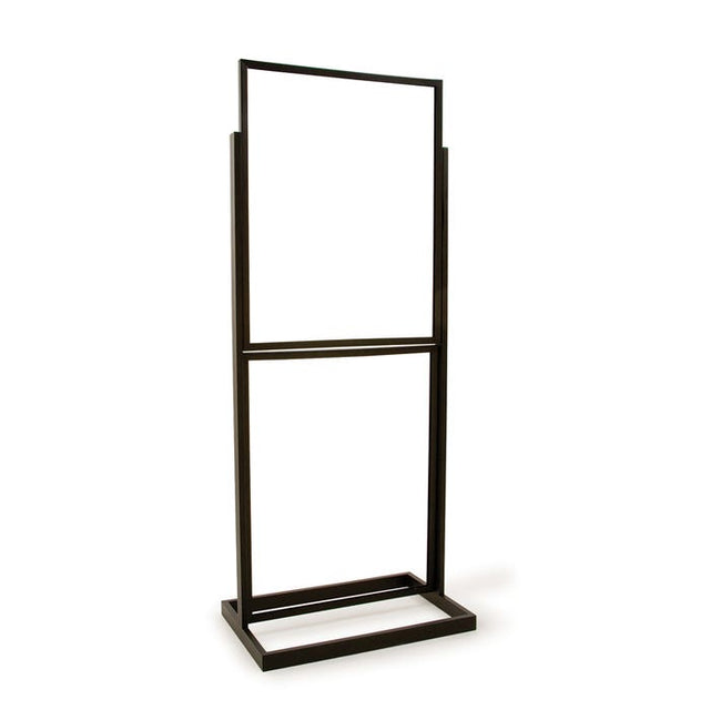 22" X 28" Double Bulletin Sign Holder With Rectangular Tubing Base