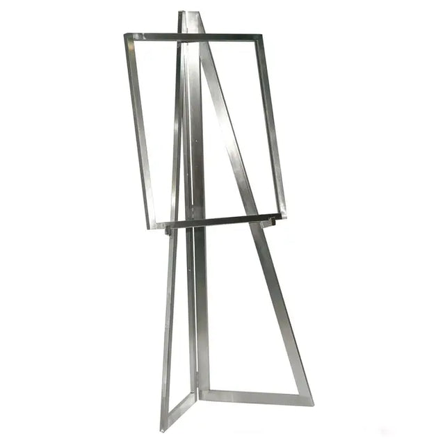 Bauhaus Floor Standing Folding Easel - Satin Chrome