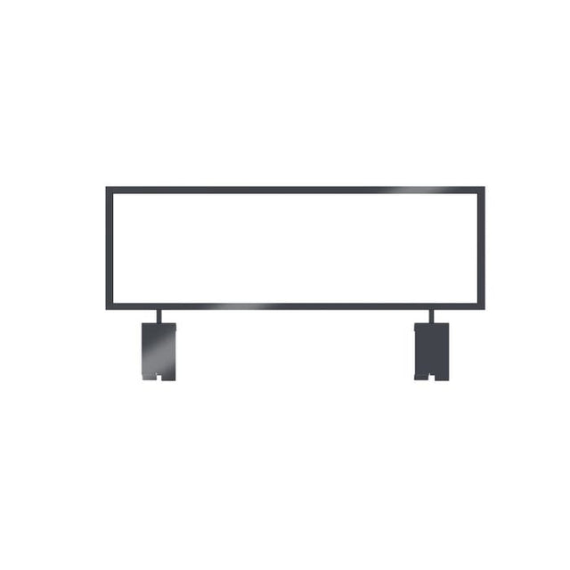 Large Metal Sign Holder for Grid Panels - 7"H X 22"W