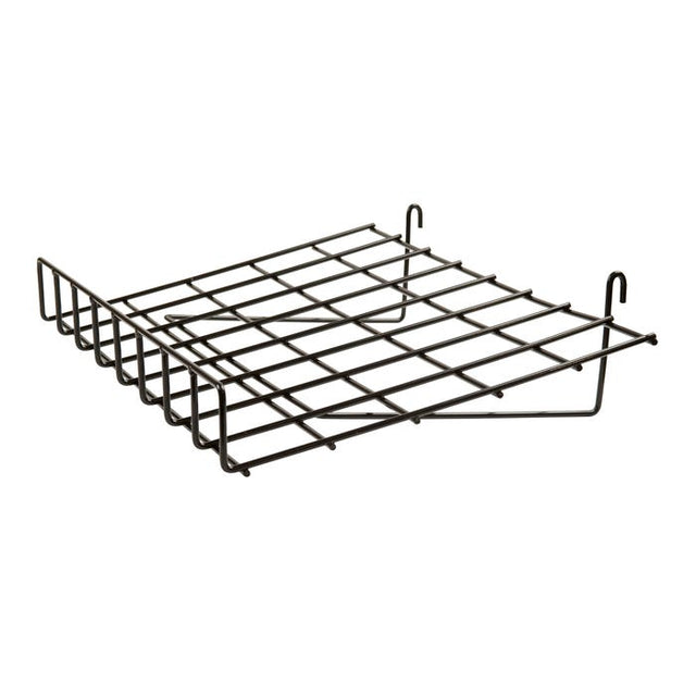 1/4" Wire Slant Shelf With Front Lip for Grid Panel