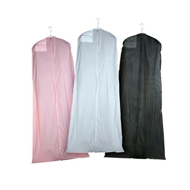 Bridal Gown Covers - 3-GAUGE Vinyl With Taffeta Finish With Hanging Document Pocket