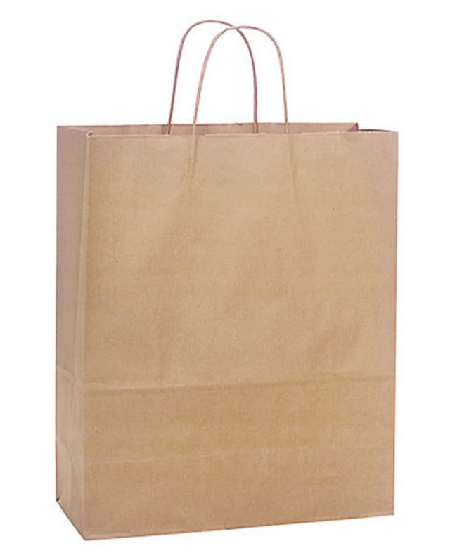 Recycled Kraft Paper Bags With Handles Natural
