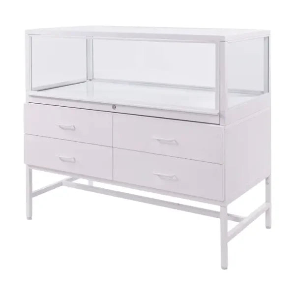 Deluxe Glass Showcase Display Cabinet w/Storage