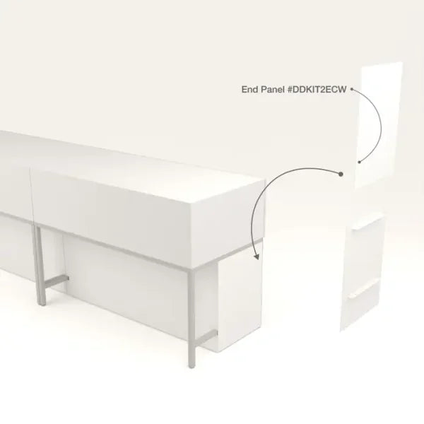 Privacy Panels for Deluxe Display Table Storage Cabinet w/ Drawers