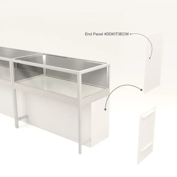 Privacy Panels for Deluxe Glass Showcase Display Cabinet
