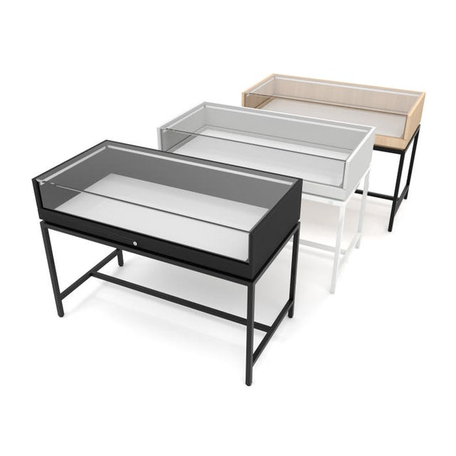 Deluxe Retail Display Case With Inline Base