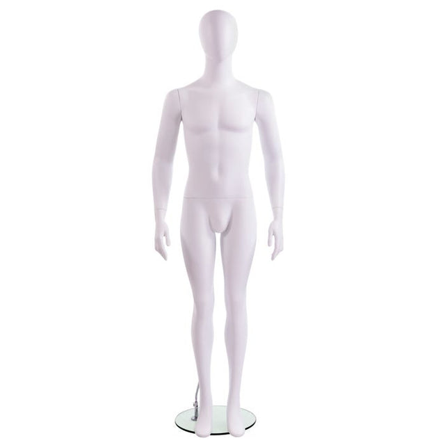 Male Mannequin - Oval HEAD, Arms at Sides