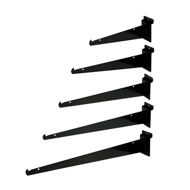 Shelf Brackets for Slatwall - Black