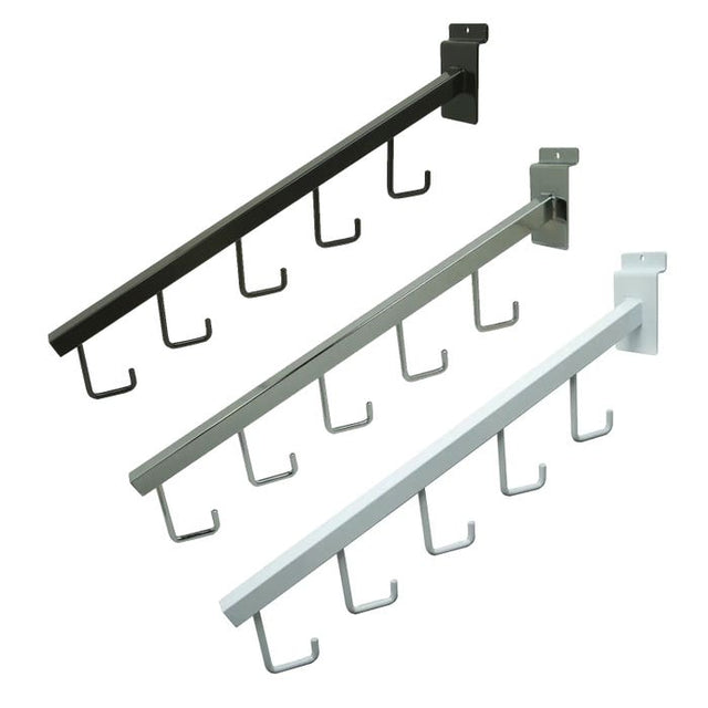 5-HOOK Waterfall With Square Tubing for Slatwall