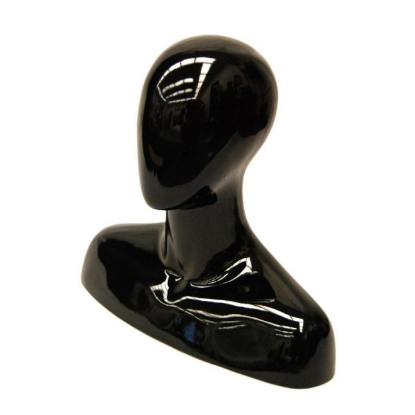 Male Black Egghead Mannequin Head (TMK-MD-MEGGB) main image 0