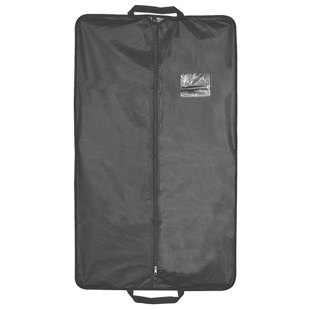 Zippered Garment Bag - 40" LONG, 6.8 Gauge Vinyl Taffeta Finish W/ Nylon Trim and HANDLES, WINDOW/CARD Pocket and Center Zipper