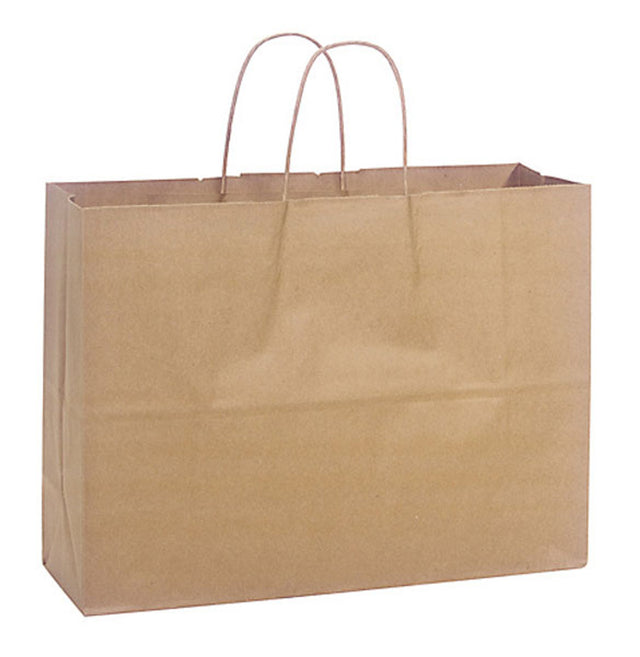 Recycled Kraft Paper Bags With Handles Natural