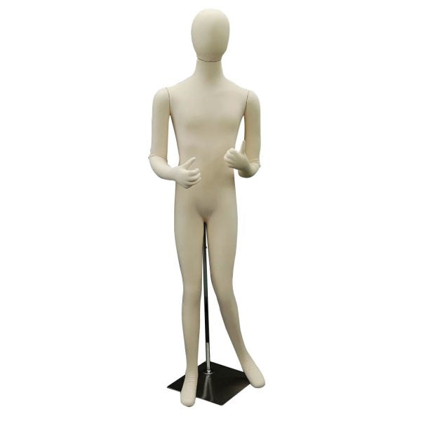 SDJF-M01SOFTX /  Male Full Body White Jersey Covered Body Form