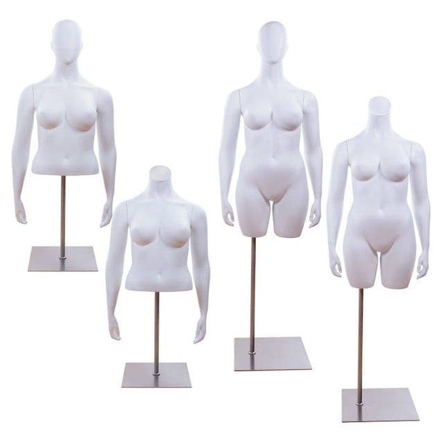 Plus Sized Female Mannequin Torso Forms With Base