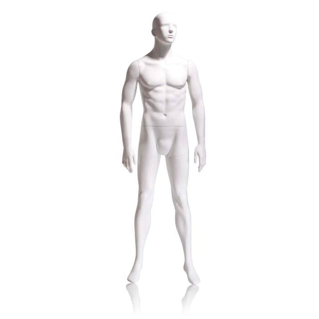 Male Mannequin - Abstract HEAD, Arms by SIDE, Legs Slightly Bent