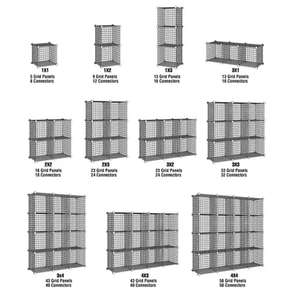 Grilles de rangement recouvertes d'époxy
