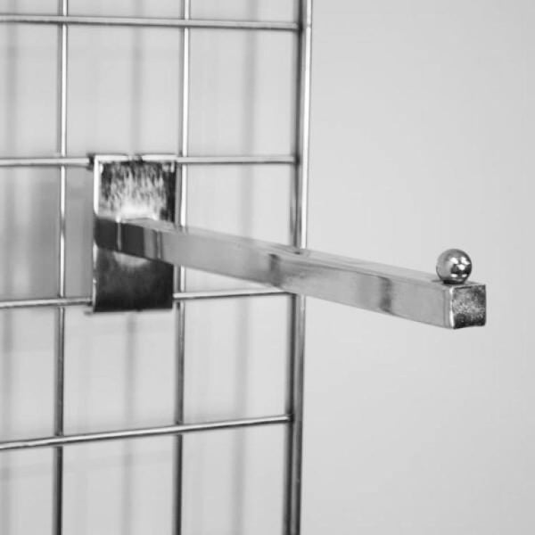 Tube carré à bras droit de 12 po face vers l'extérieur