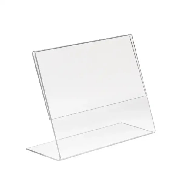 Acrylic Slant-Back Sign Holders for Countertop