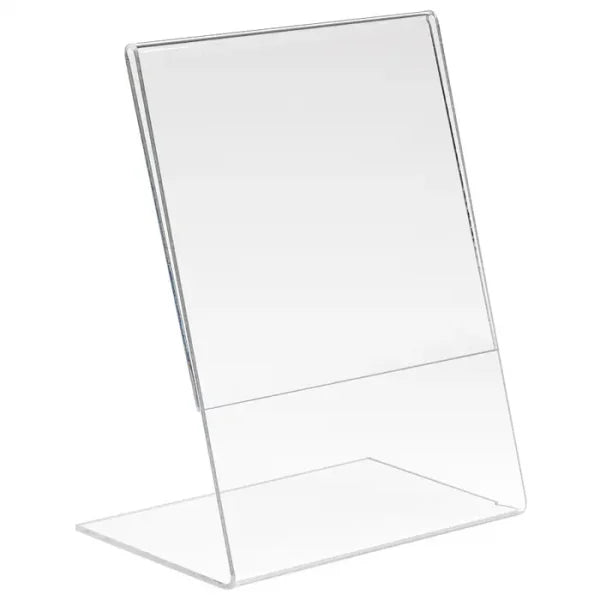 Acrylic Slant-Back Sign Holders for Countertop
