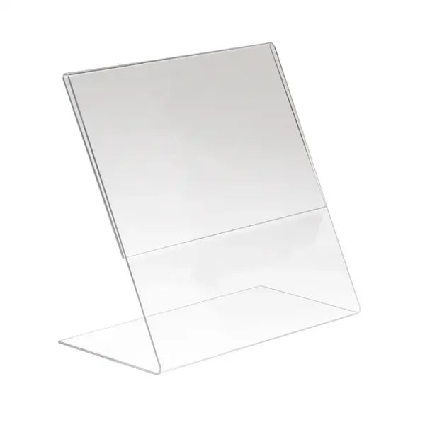Acrylic Slant-Back Sign Holders for Countertop