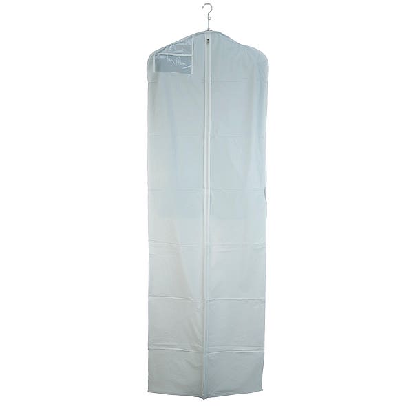Bridal Gown Cover - 72" LONG, 3 Gauge Vinyl With Taffeta Finish W/ Hanging Document Pocket and Full Length 10" Side Gusset