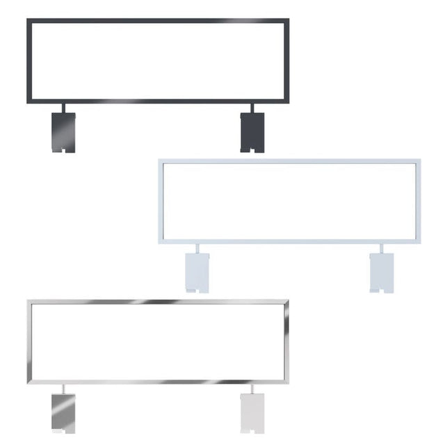 Large Metal Sign Holder for Grid Panels - 7"H X 22"W