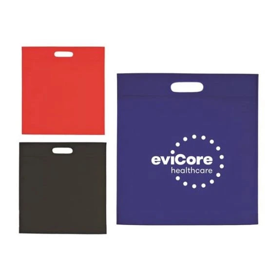 Sac non tissé réutilisable à ultrasons avec poignée découpée