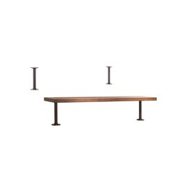 Pipeline Nesting Table Topper - Dark Brown Woodgrain Top